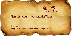 Marinkor Tonuzóba névjegykártya